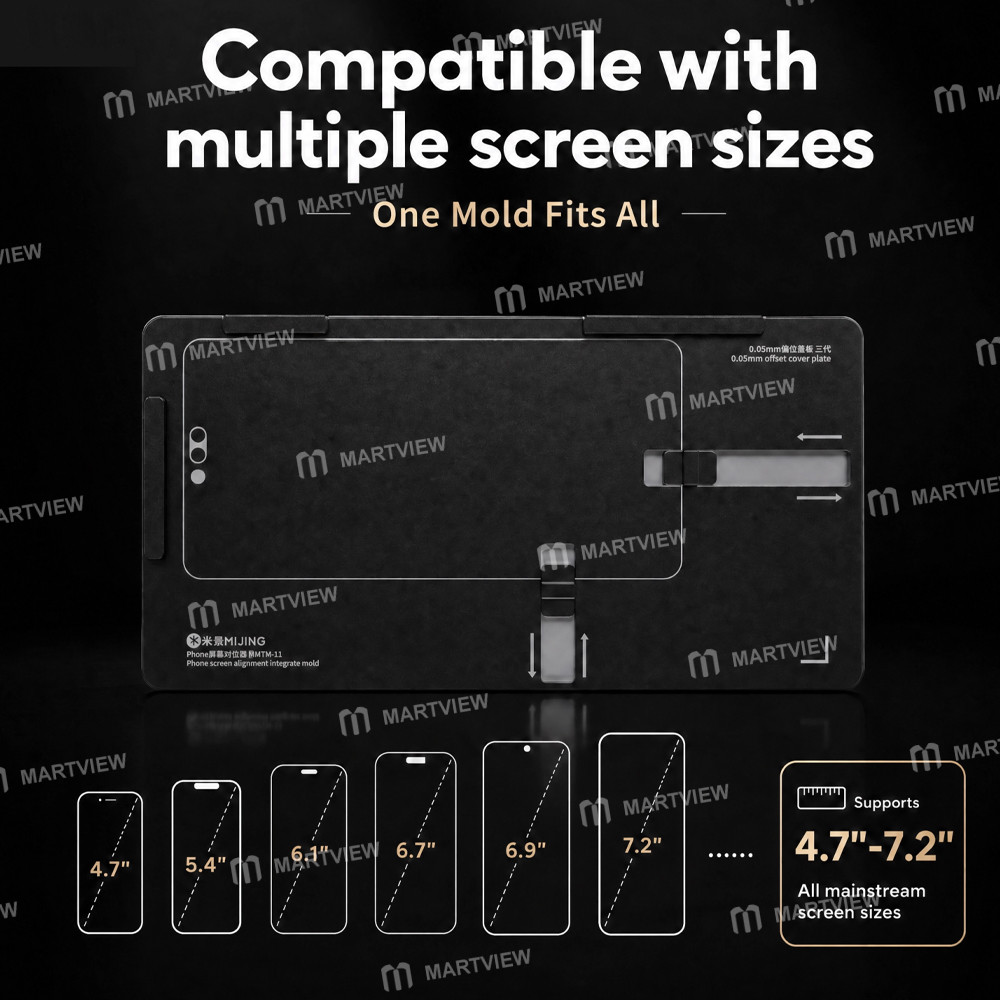 mijing th-11-universal-phone-screen-alignment-integrated-mold-for-iphone-12-to-17pro-max-5