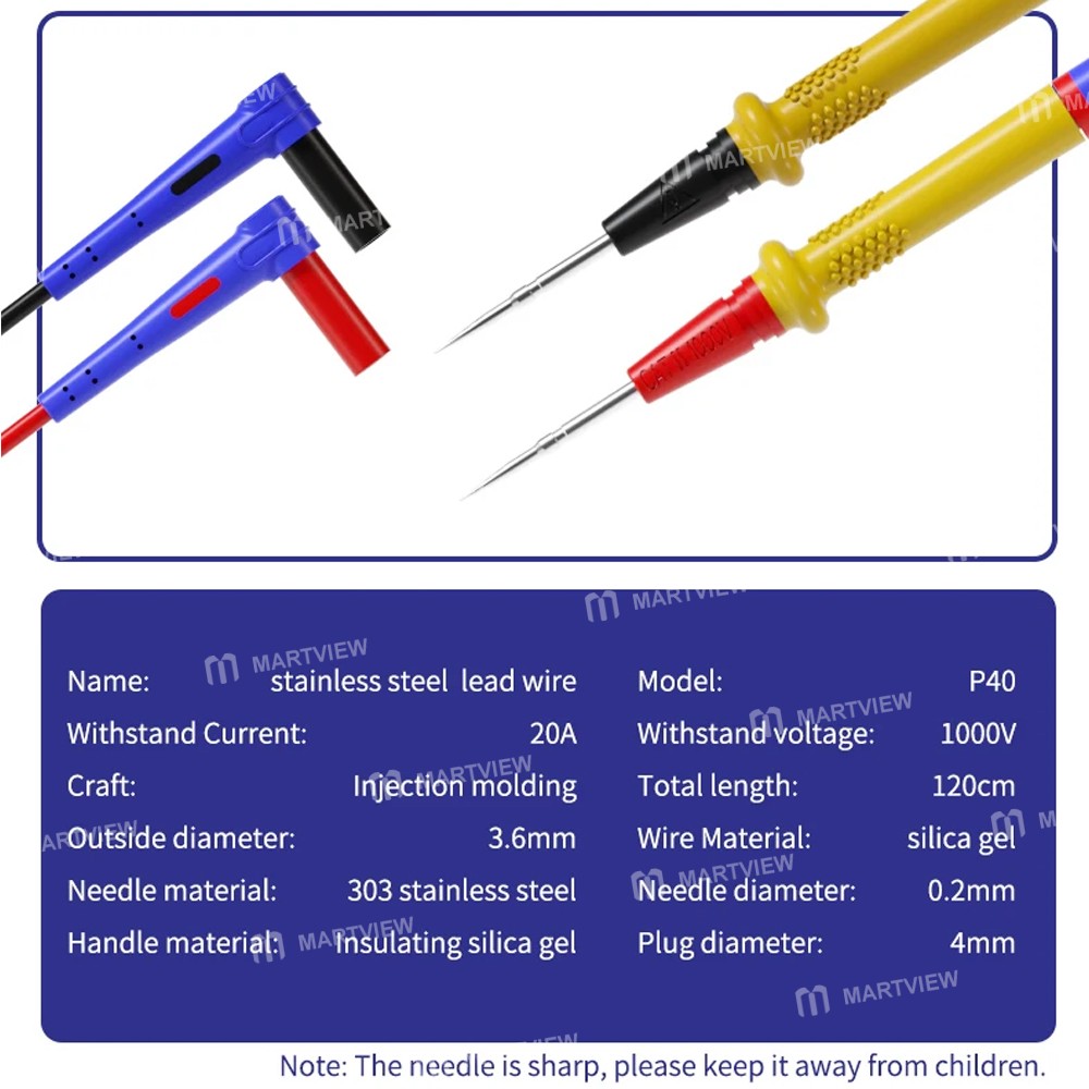 mechanic p40-02mm-high-precision-stainless-steel-multimeter-test-leads-8