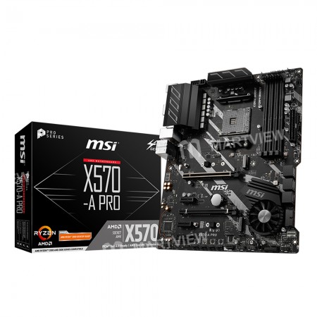 MSI PRO X570-A Pro Computer Motherboard Supports CPU5800X / 5600X / 5900X / 3700X (AMD X570 / Socket AM4)