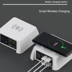 100W Multi-ports USBQC 3.0 Fast Charger Station with 15W Wireless Charger