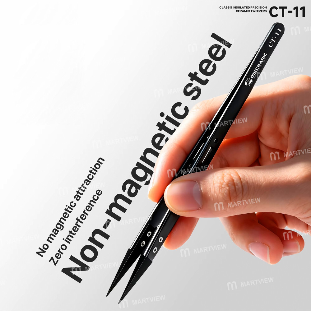mechanic ct-11-non-magnetic-anti-static-class-s-insulated-precision-ceramic-tweezers-5