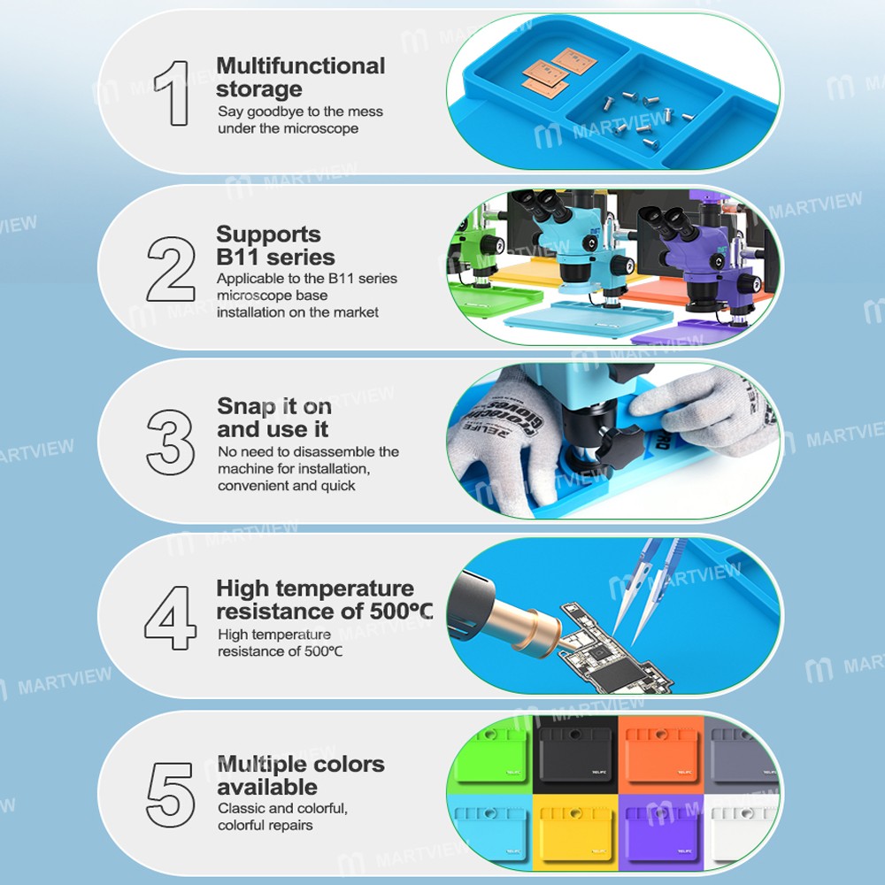 relife rl-004m-b11-colorful-b11-microscope-base-specialized-maintenance-silicone-pad-3