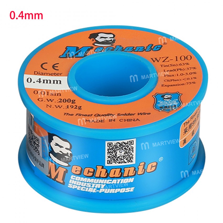 Mechanic WZ-100 200g 183? Low Melting Point Rosin Core Solder Wire for BGA Soldering
