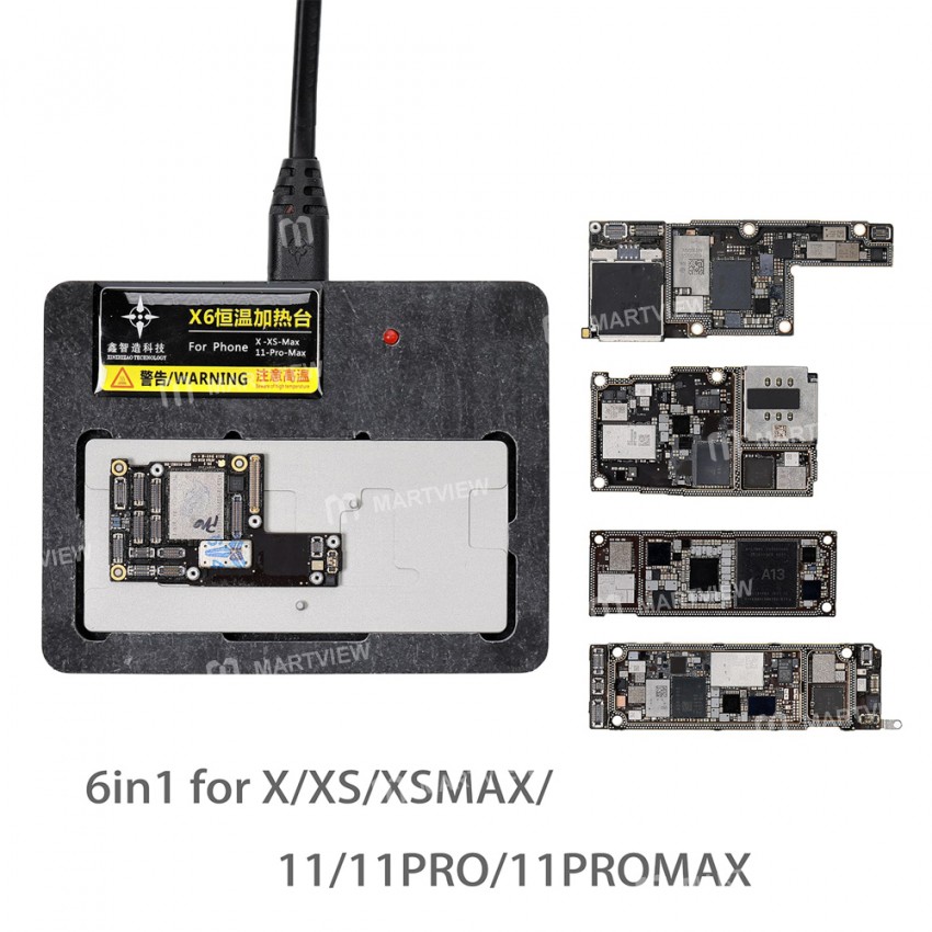 X6 6in1 Thermostat Mainboard Layered Heating Platform for iPhone X / Xs / Xs Max / 11 / 11 Pro / 1