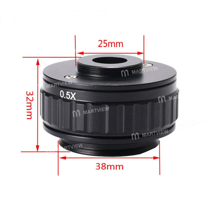 0.35X 0.5X 0.1X C-mount Focus Adjustable Camera Lens Adapter for Trinocular Stereo