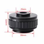 0.35X 0.5X 0.1X C-mount Focus Adjustable Camera Lens Adapter for Trinocular Stereo