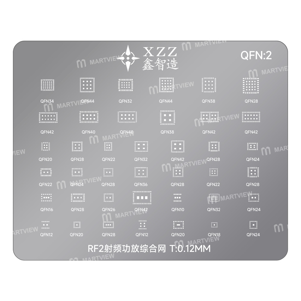 xzz qfn2-radio-frequency-power-amplifier-ics-integrated-tin-plated-steel-stencil-for-android-phones
