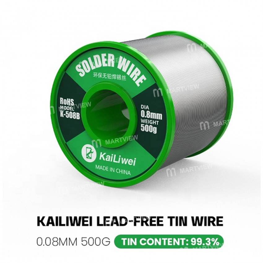 Kailiwei 200g / 500g 99.3%Sn Lead-Free Rosin Core Solder Tin Wire