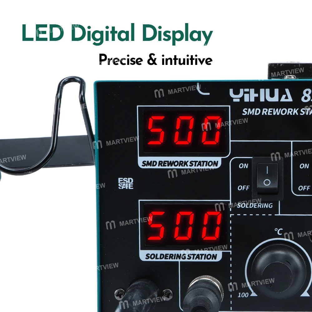 yihua 852d-740w-2-in-1-hot-air-gun-soldering-iron-tips-digital-display-desoldering-rework-station-5