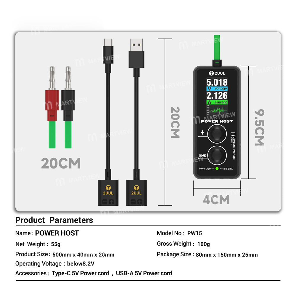 2uul pw15-power-host-ampere-voltage-meter-phone-repair-power-box-with-digital-display-6