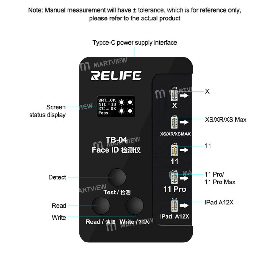 Relife TB-04 Face ID Repair Instrument For iPhone X-11Pro Max Dot Cable Repair with Optional Various