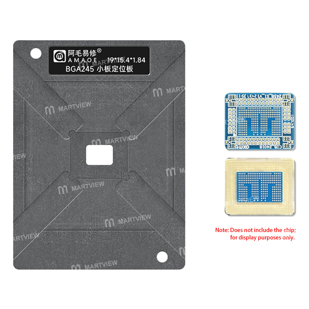 amaoe 015mm-bga245-small-board-bga-reballing-stencil-tin-plating-platform-set-3