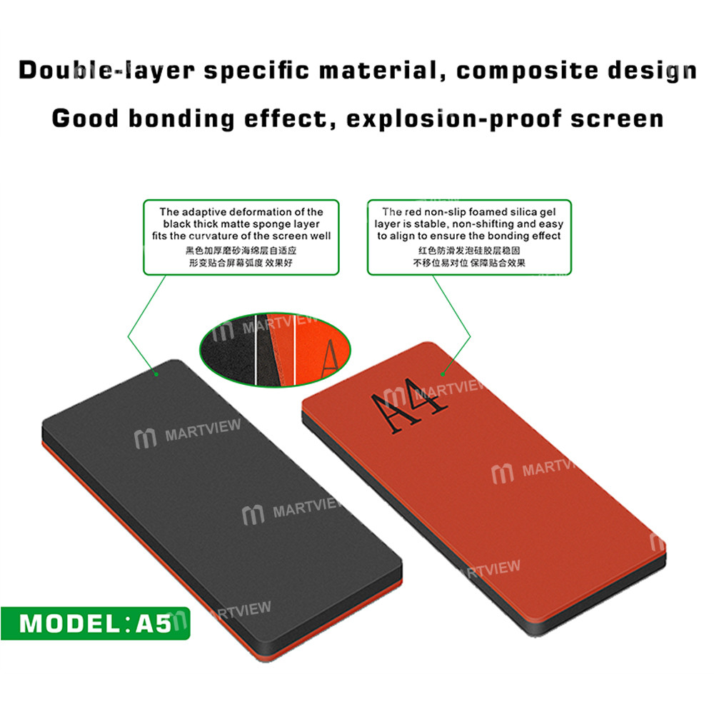 mijing a5-curved-screen-universal-laminating-pad-5-piece-set-for-most-curved-screen-phones-3