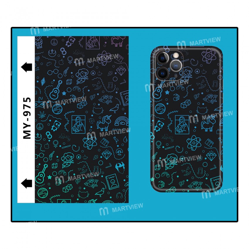Universal 8inch Mobile Phone Animated Rainbow Color Back Film for Martview SP-01 Intelligent Cutting