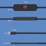 Acasis Type C USB-C Male to Male Fast Charge Cable with Multi-Function Screen Display