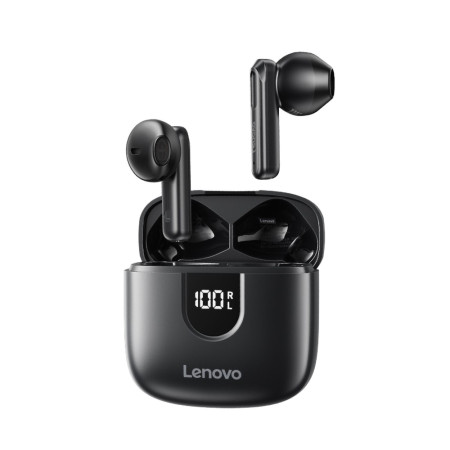 Lenovo EA120 Semi-In-Ear Wireless Earbuds Smart Noise Canceling BT Headphones with LED Display Dual Modes Decoding for Sport & Gaming