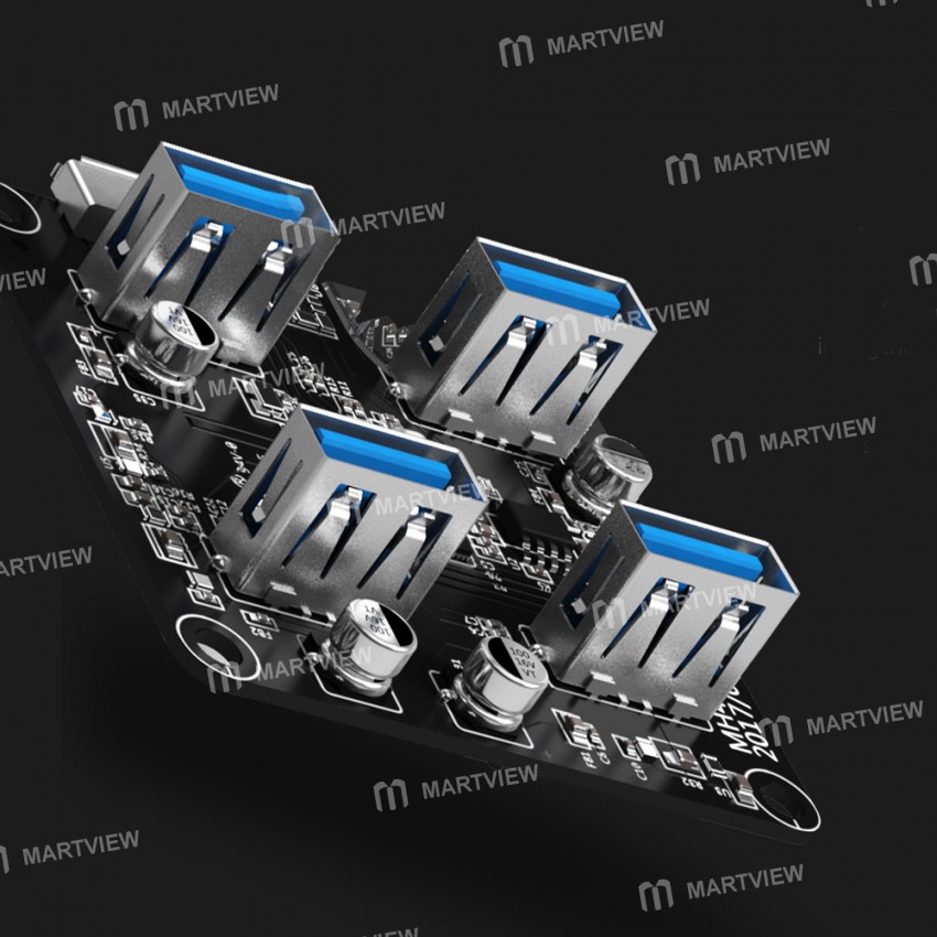 Orico MH4U-U3 4 Ports Transparent HUB USB3.0 Splitter