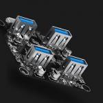 Orico MH4U-U3 4 Ports Transparent HUB USB3.0 Splitter