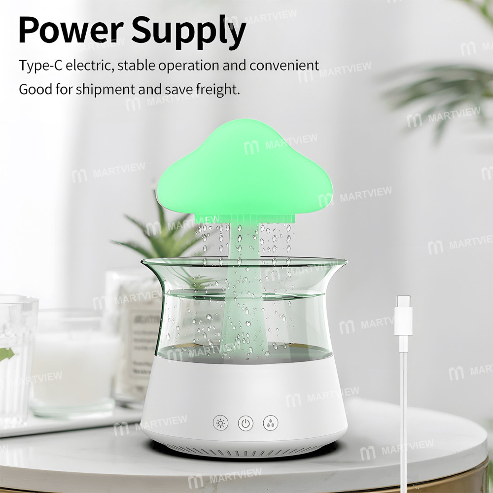 rain cloud-humidifier-water-drip-5h-timer-aromatherapy-essential-oil-diffuser-with-7-led-nighttime-0