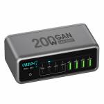 maant mt-p200-200w-gan-nitride-intelligent-digital-display-multi-port-desktop-charging-station-3