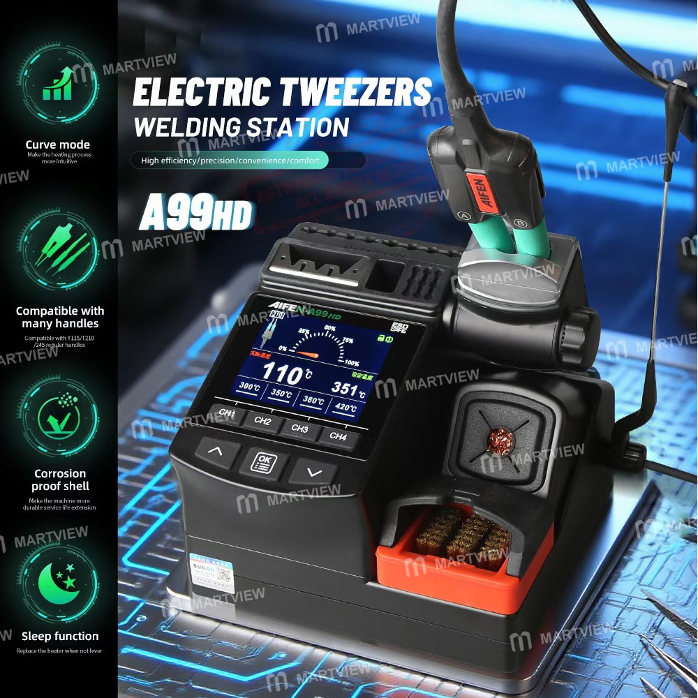 aifen a99hd-2-in-1-tweezers-handle-c210-handle-professional-digital-display-soldering-station-7