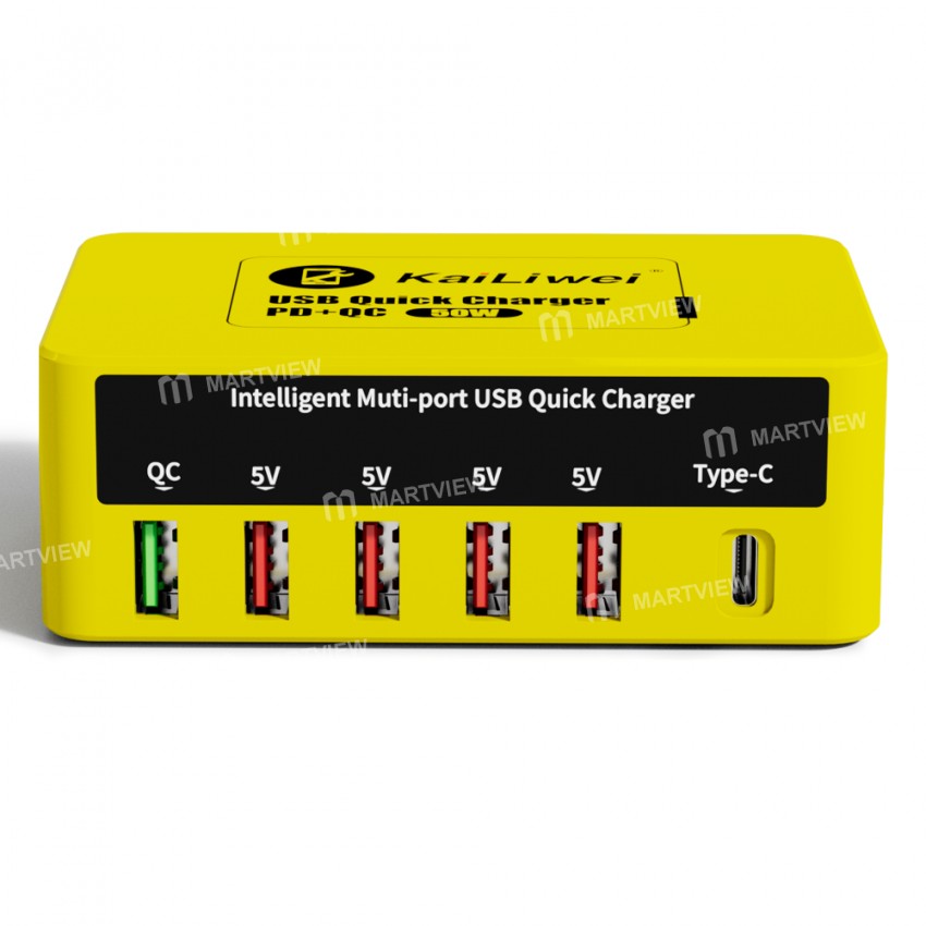 kailiwei klw-818-6-port-intelligent-pdqc-30-usb-quick-charger-with-led-display-2