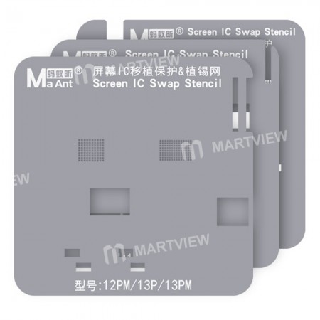 MaAnt Screen IC Transplant Protection & Tin Planting BGA Reballing Stencil Set for iPhone 11 to 13Pro Max