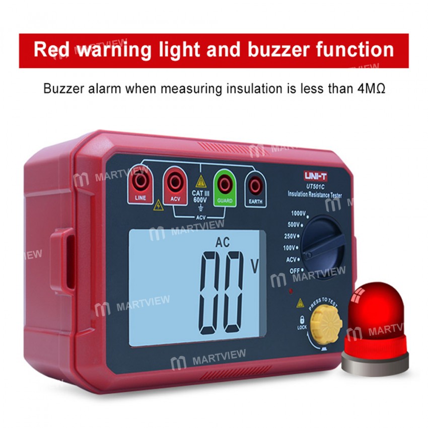 UNI-T UT502C 20G? 2500V High Precision Insulation Resistance Tester with Auto Range Backlight