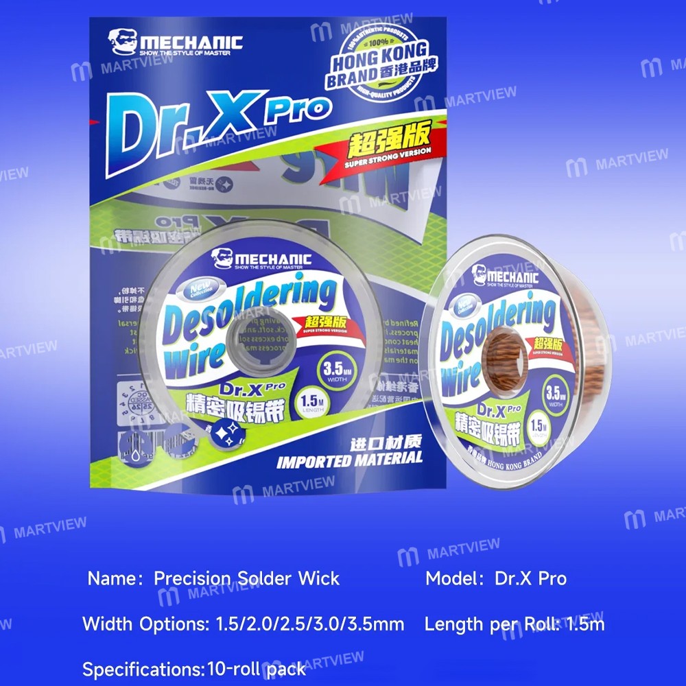 mechanic drx-pro-15m-no-residue-precision-solder-wick-for-motherboard-bga-repair-8