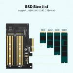 Ugreen CM302 PCI-E to M2 NVME&NGFF Single-bay / Dual-bay Riser Expansion Card Support PCI-E4.0