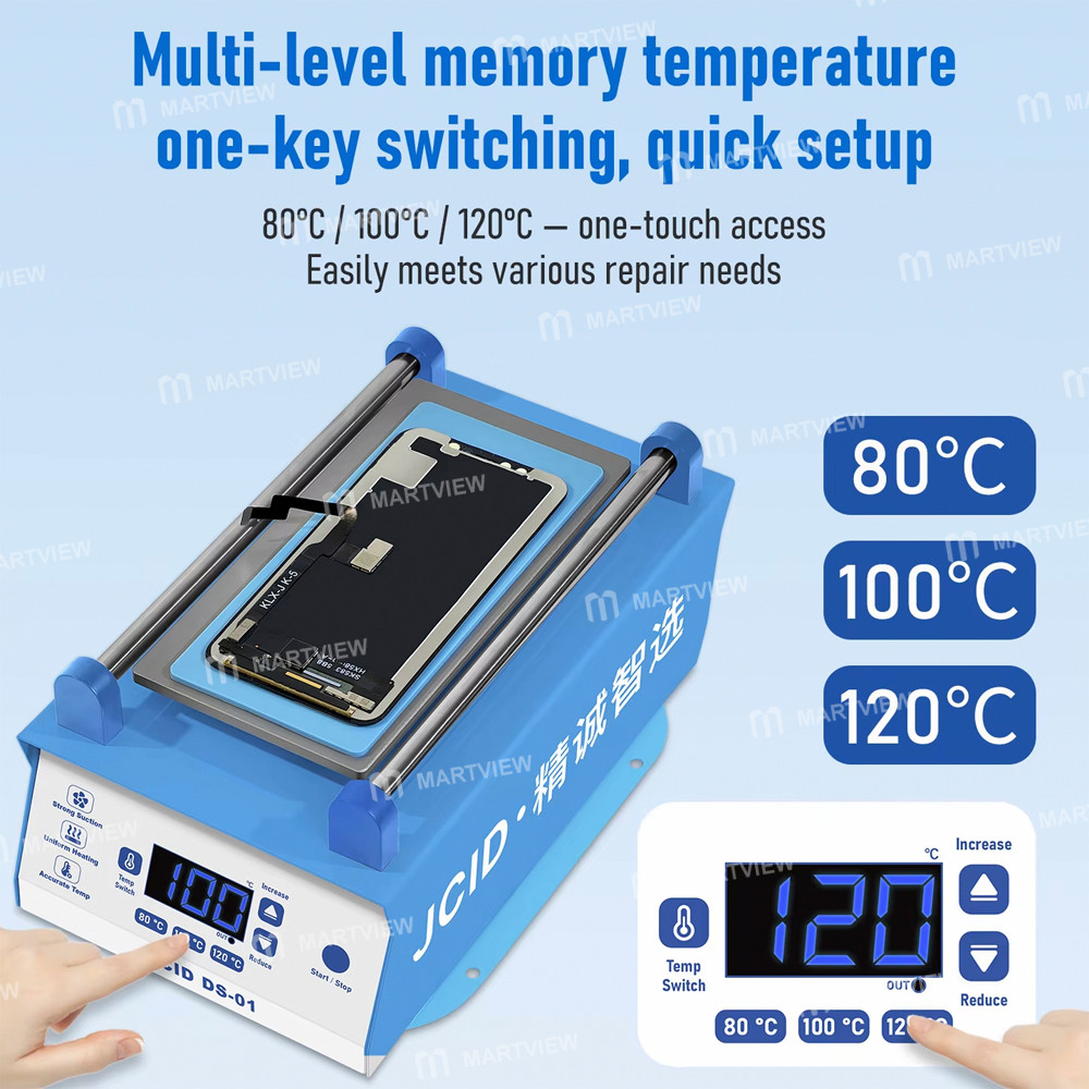 jcid ds-01-high-suction-lcd-screen-separator-built-in-vacuum-pump-with-temperature-memory-settings-5