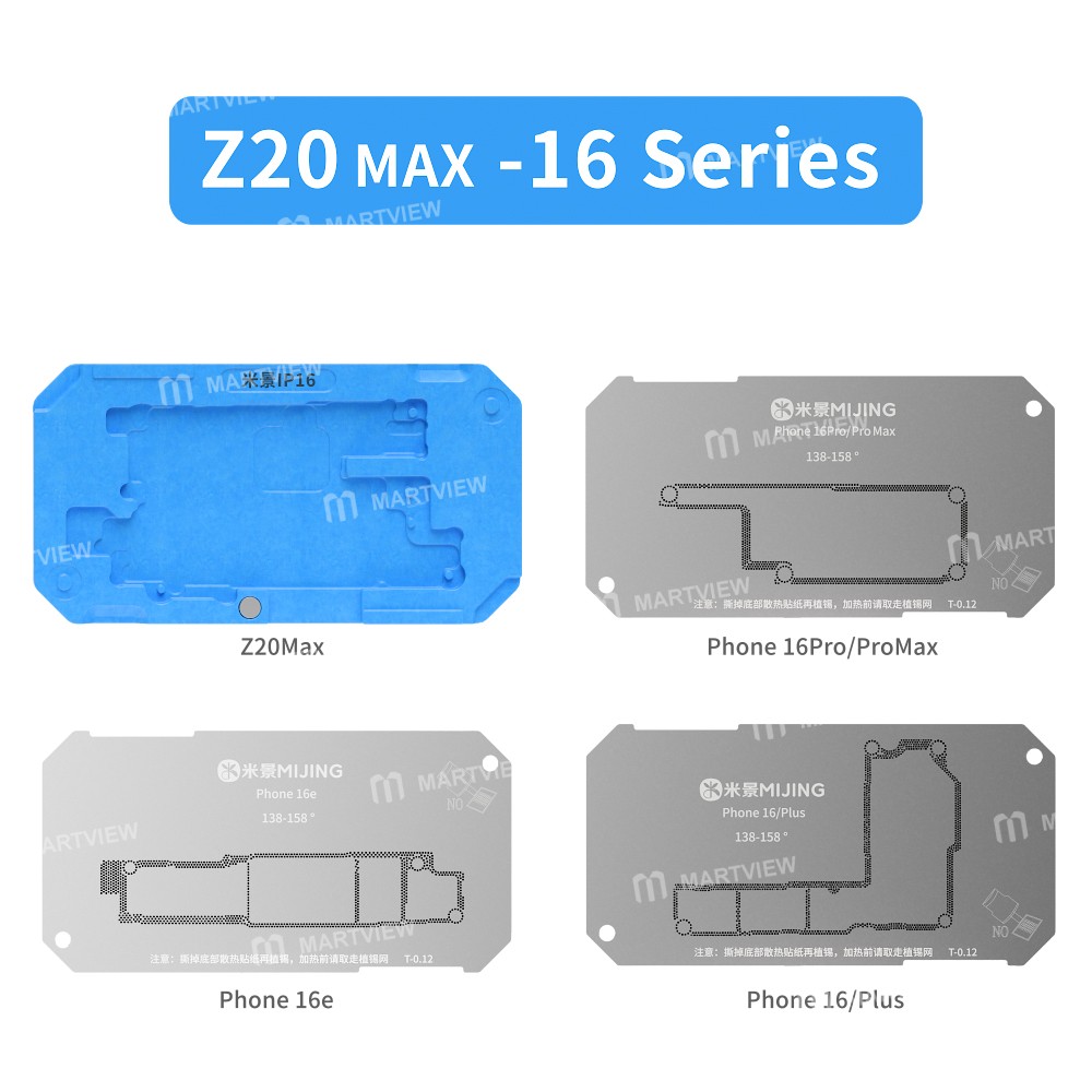 mijing z20-max-motherboard-middle-layer-planting-tin-platform-for-iphone-x-to-17pro-max-8