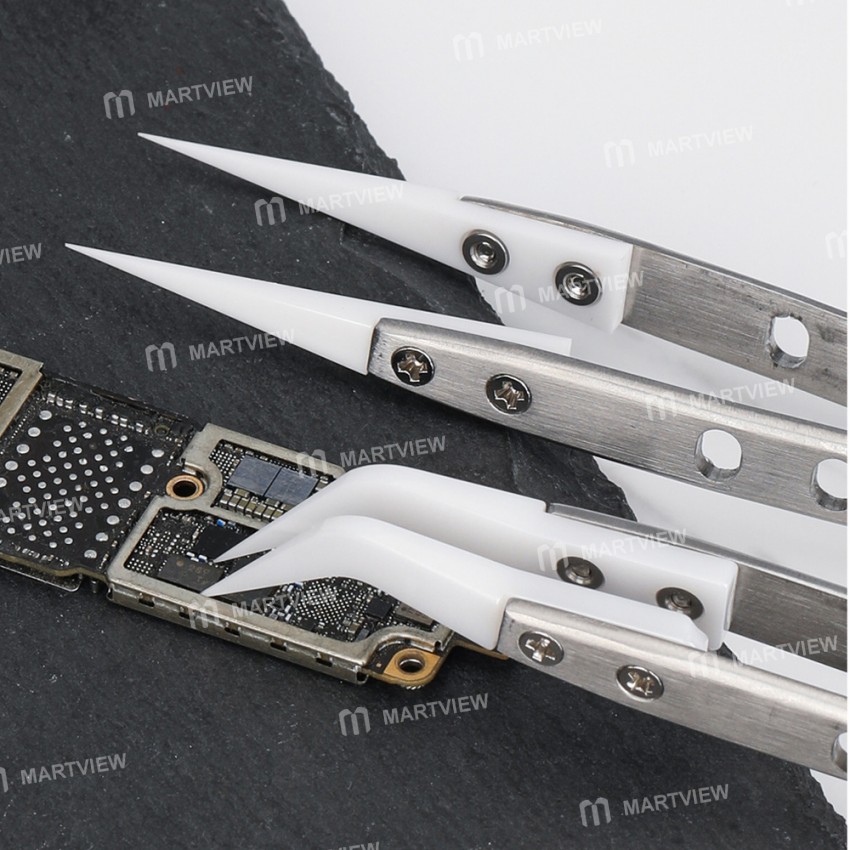 kgx tc002-insulation-nonmagnetic-ceramic-head-stainless-steel-tweezers-for-mobile-phone-repair-9