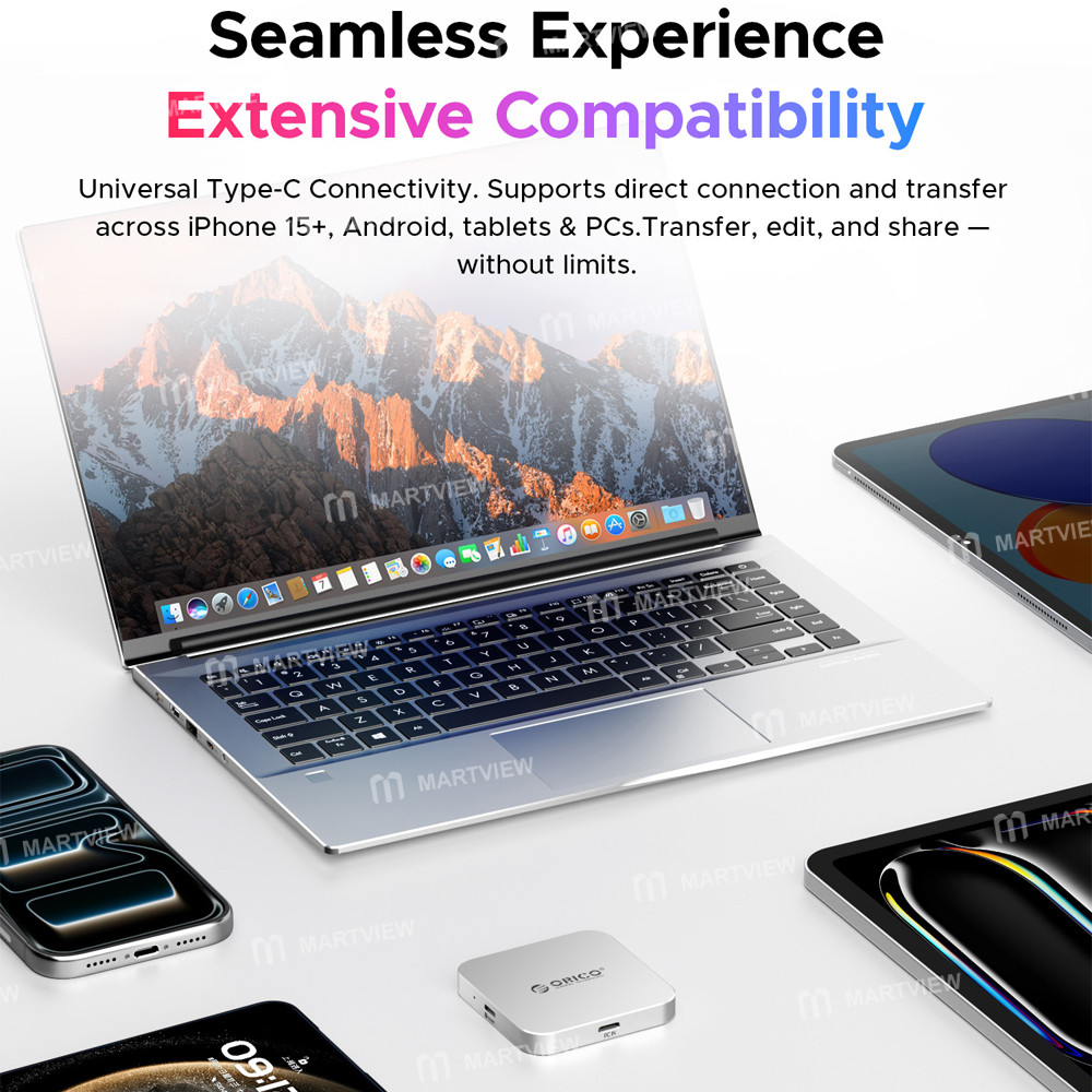 orico air5-air5c-usb-c-to-sd-tf-slot-pd100w-ultra-thin-magnetic-card-reader-for-iphone-android-table