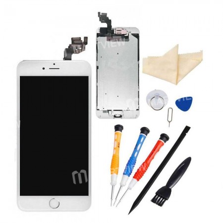 Replacement LCD display touch screen for iPhone 6s plus with spareparts home button earphone camera