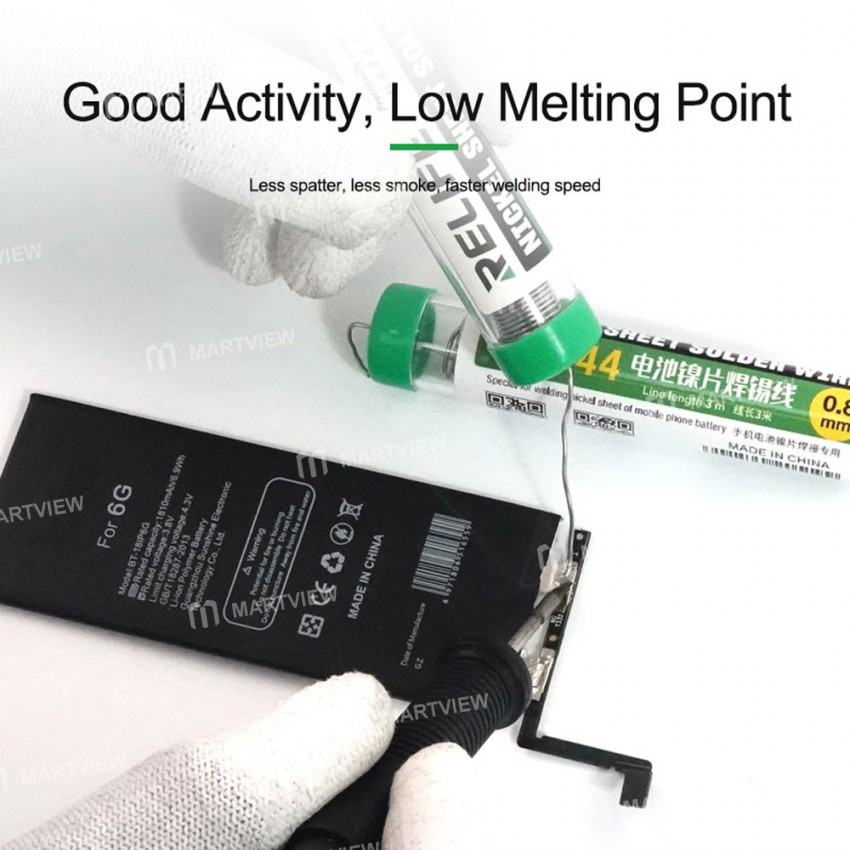 Relife RL-444 0.8mm*3m Battery Metal Board Soldering Tin Wire No Need Spot Welding Machine Soldering