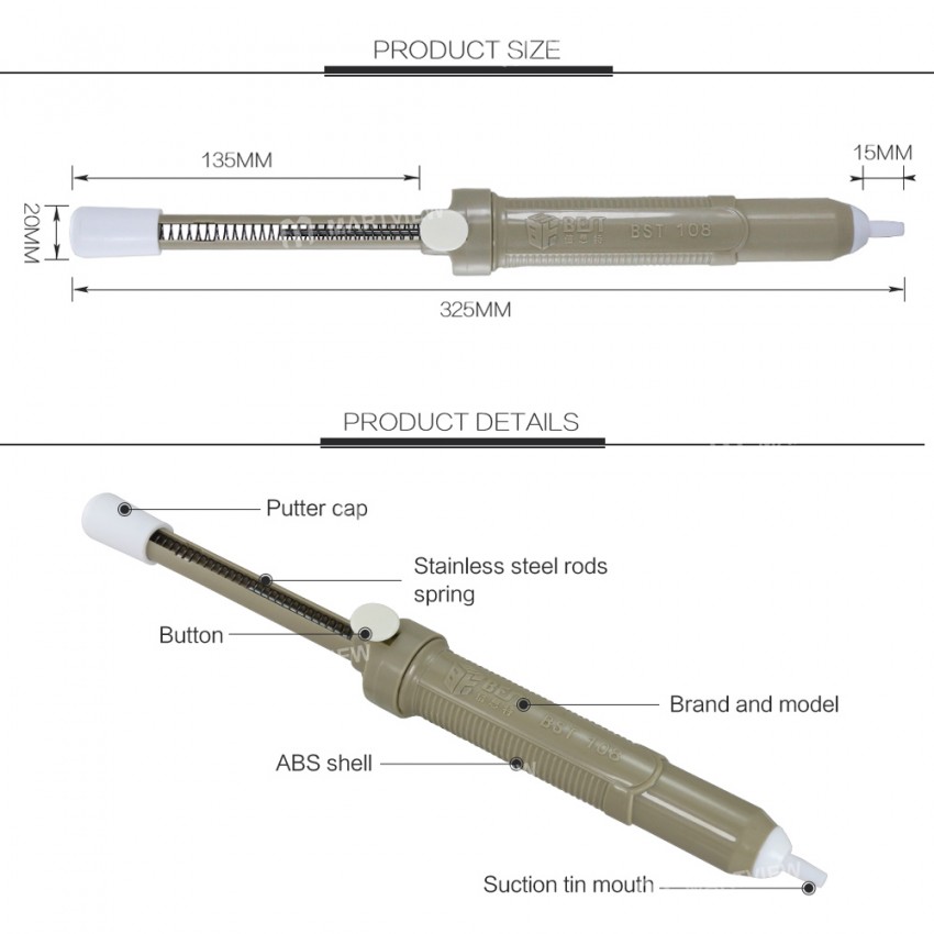 BST-108 Professional Manual Suction Tin Pen
