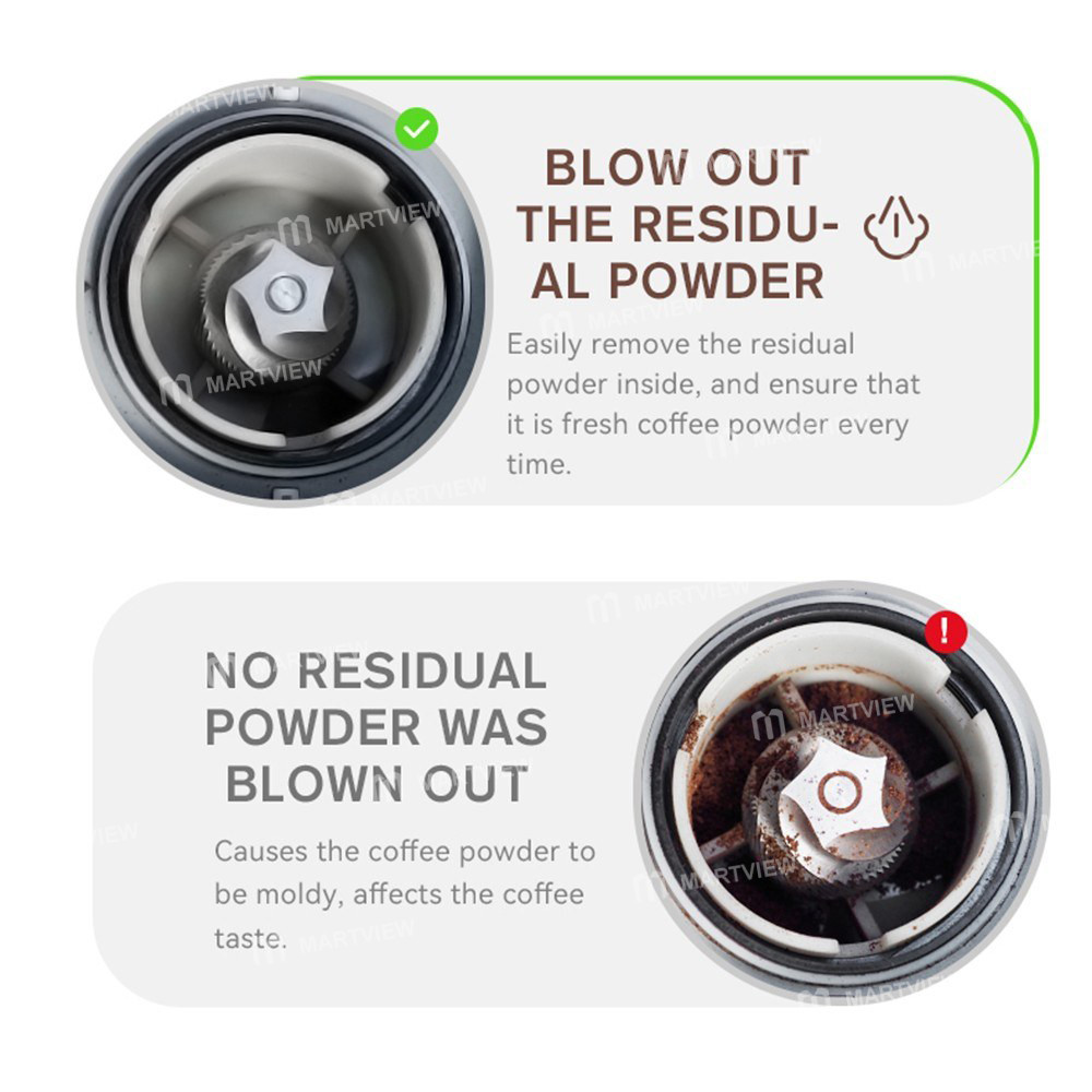 hibrew g3a-coffee-grinder-40mm-conical-burr-air-blower-31-gear-scale-memory-antistatic-manual-auto-v