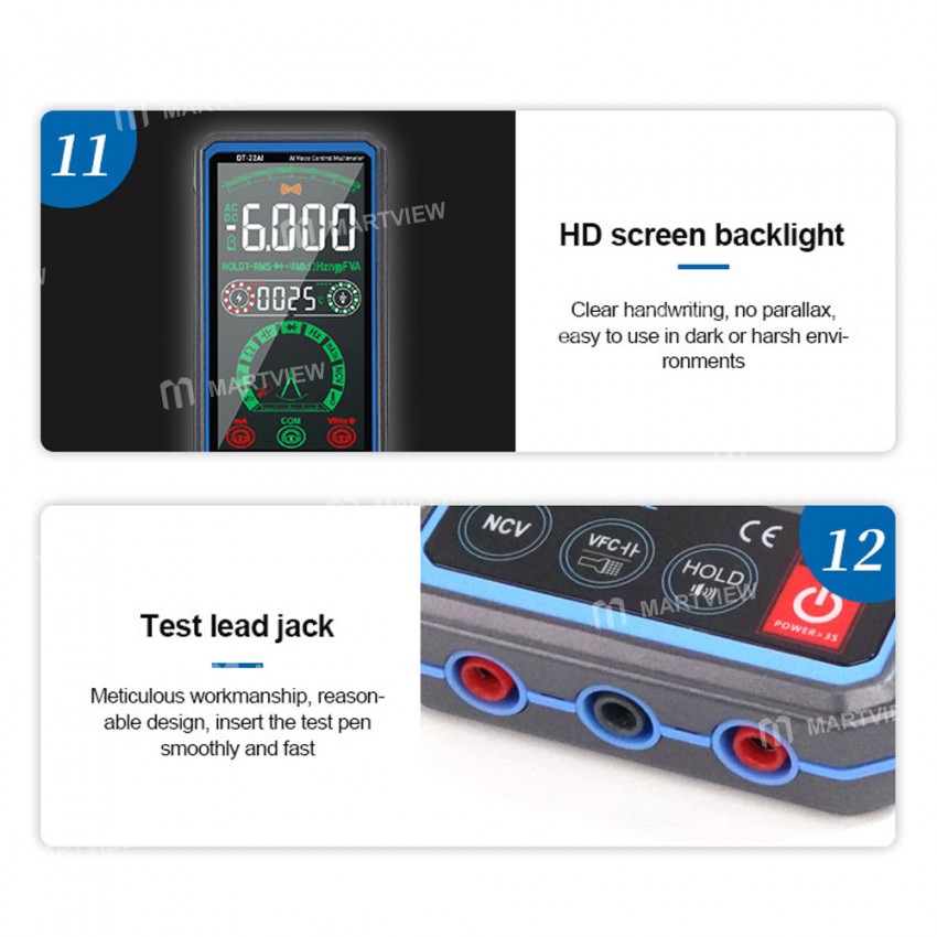 SunShine DT-22AI Automatic Recognition True RMS Smart Voice Control Multimeter