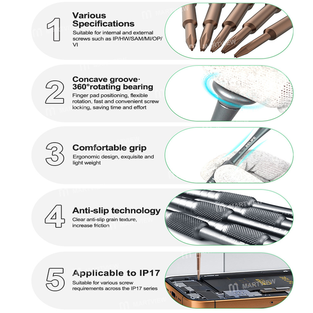 new upgrade-relife-rl-721-mobile-phone-repair-precision-screwdriver-support-iphone-17-series-9