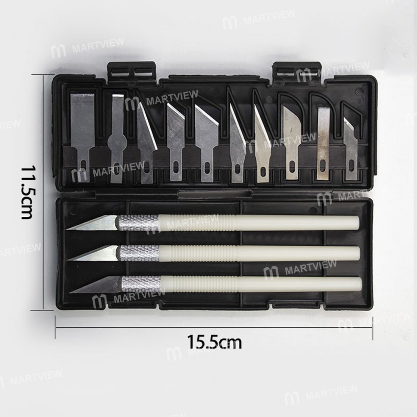 13-in-1 Multi-specification Aluminum Alloy Hand-carving Knife Set