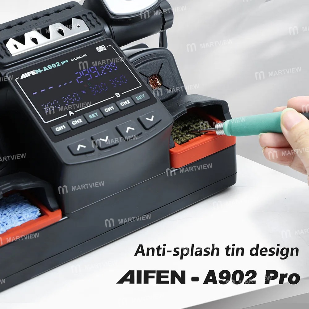 aifen a902-pro-c115-c210-c245-double-station-welding-rework-station-for-pcb-soldering-repair-8