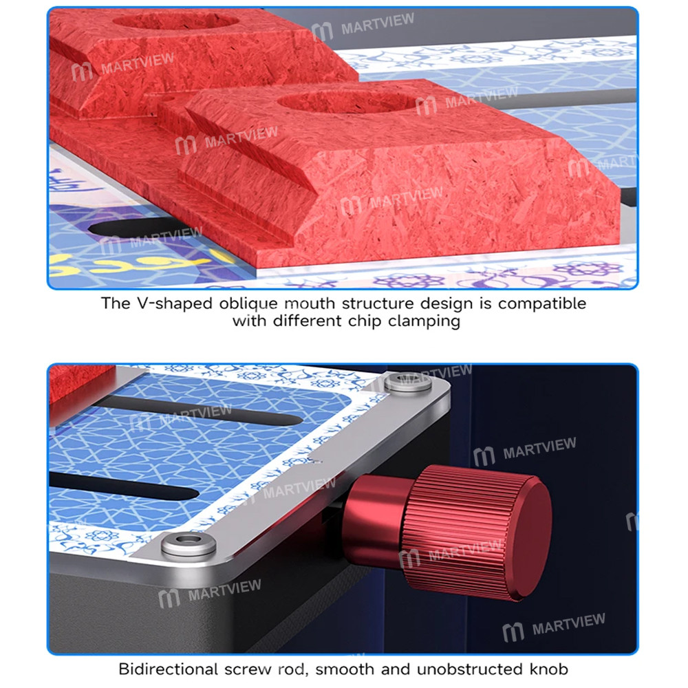 xzz gl-02-square-damping-high-temperature-resistant-tempered-glass-motherboard-chip-repair-fixture-9