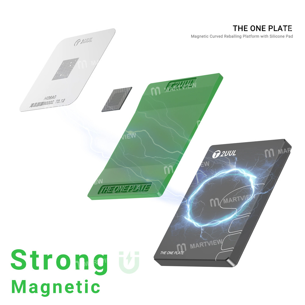 2uul bh12-the-one-plate-magnetic-curved-reballing-platform-with-silicone-pad-5