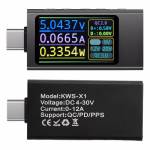 kws x1-type-c-multifunctional-voltage-current-power-meter-supports-ripple-testing-and-charging-proto
