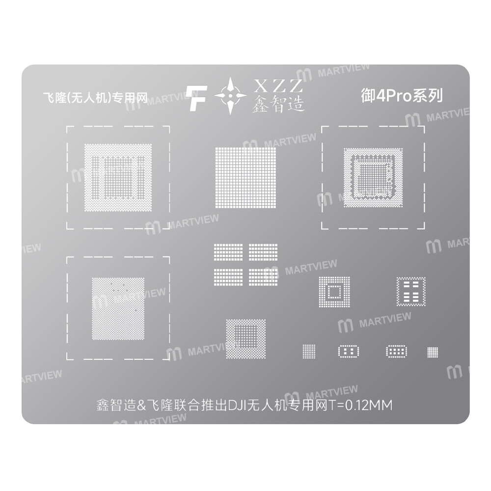 xzz 012mm-mavic-4-pro-series-comprehensive-bga-reballing-stencil-for-dji-drone