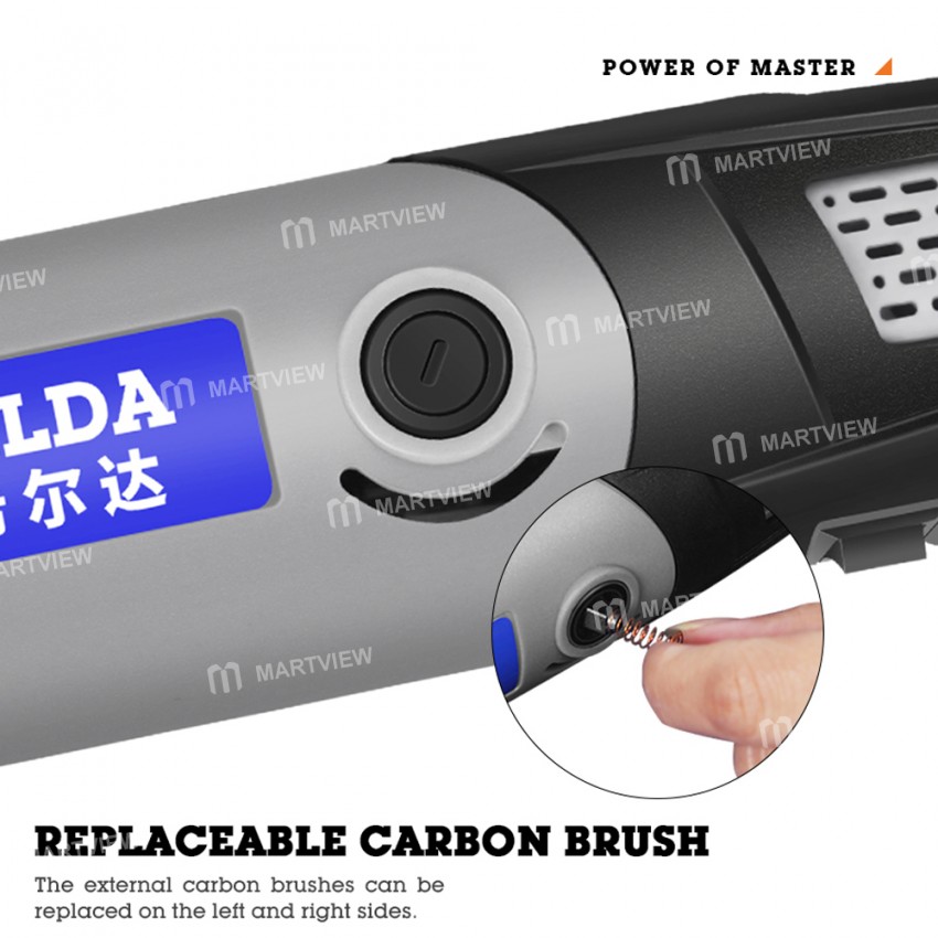 HiLDA 220V 400W 6 Position Variable Speed Mini Electric Drill with 94pcs Parts