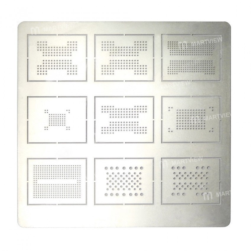 9in1 BGA Reballing Stencil Template for BGA136 BGA152 BGA272 BGA63 BGA132 BGA100 BGA316 LGA60 LGA50