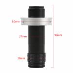 Continuous Zoom High Coverage Distance C Mount Lens 1X - 100X 15:1 for CCD CMOS Industry Industrial