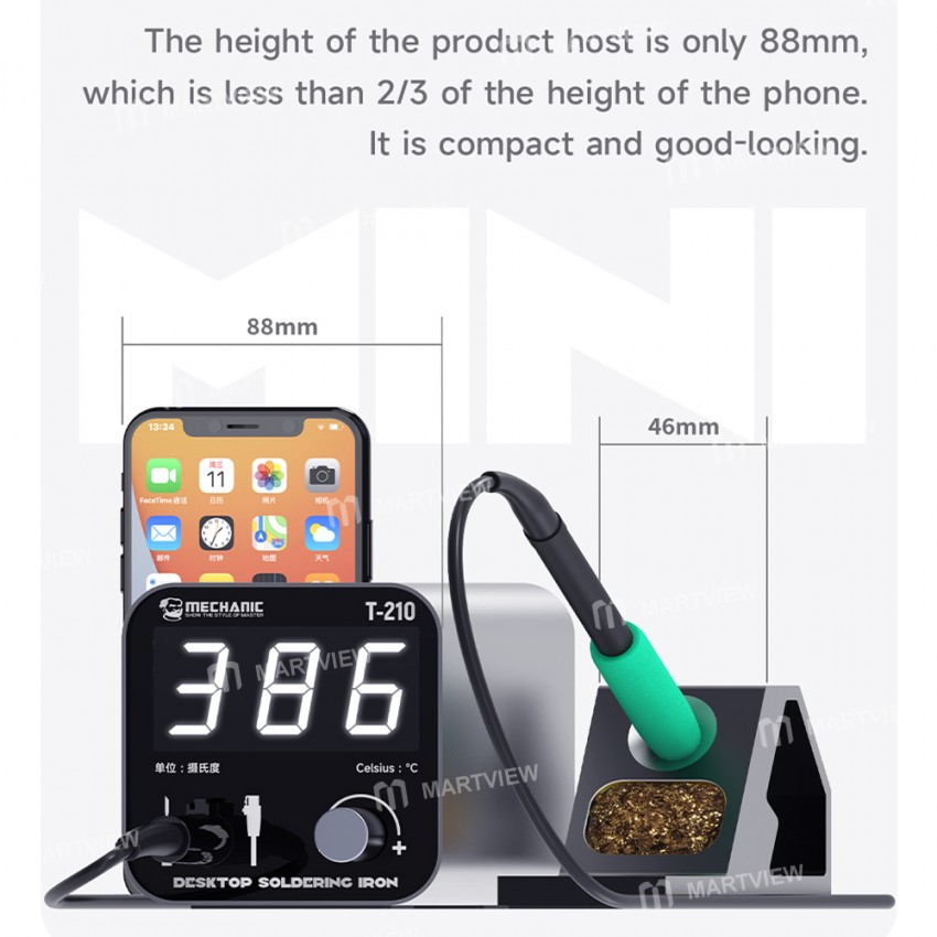 mechanic t-210-intelligent-led-digital-display-desktop-soldering-iron-with-short-circuit-protection-